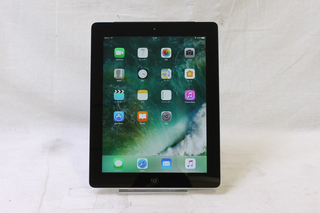 iPad 第4世代 Wi-Fi + Cellular au ブラック バッファロー製キーボード付き(36282) 拡大